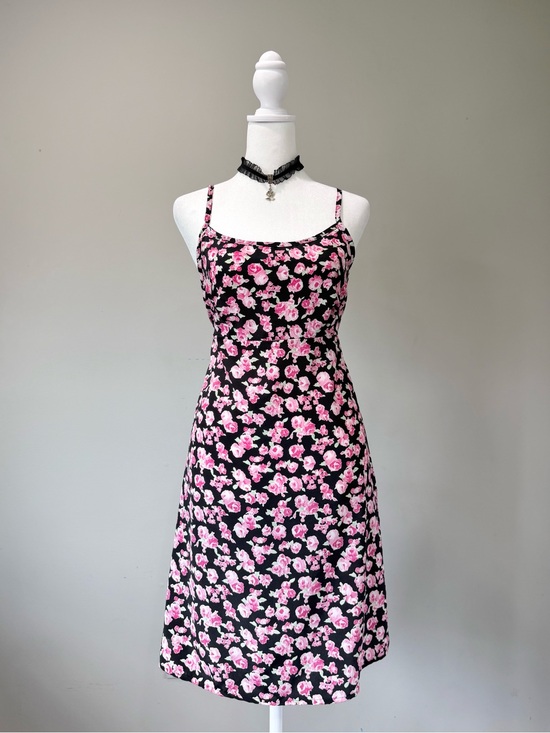 No Boundaries Dresses & Skirts - Vintage Y2K No Boundaries Floral Pink & Black Dress